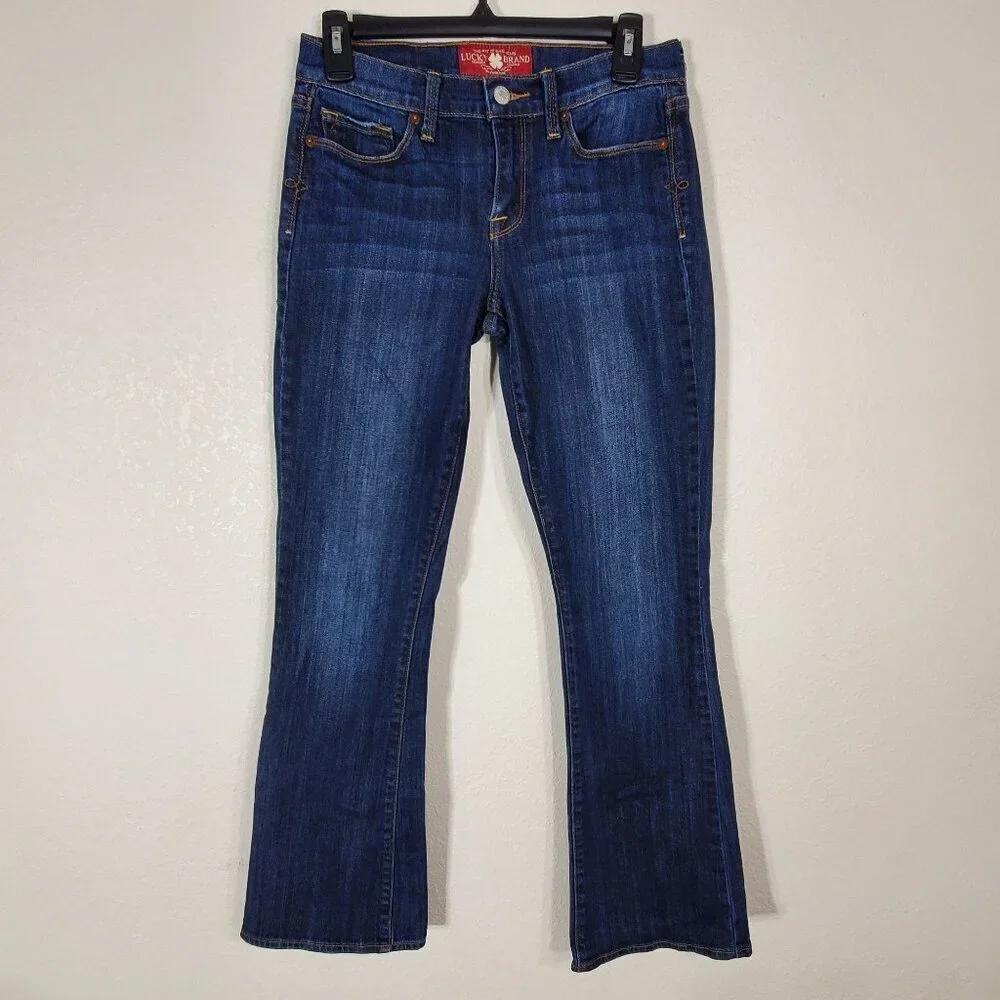 Lucky Brand Sofia Bootcut Jeans Women Size 6/28 Dark Blue Denim Vintage Y2K - Picture 1 of 14